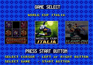 Mega 6 Vol. 3 title screen for Sega Mega Drive